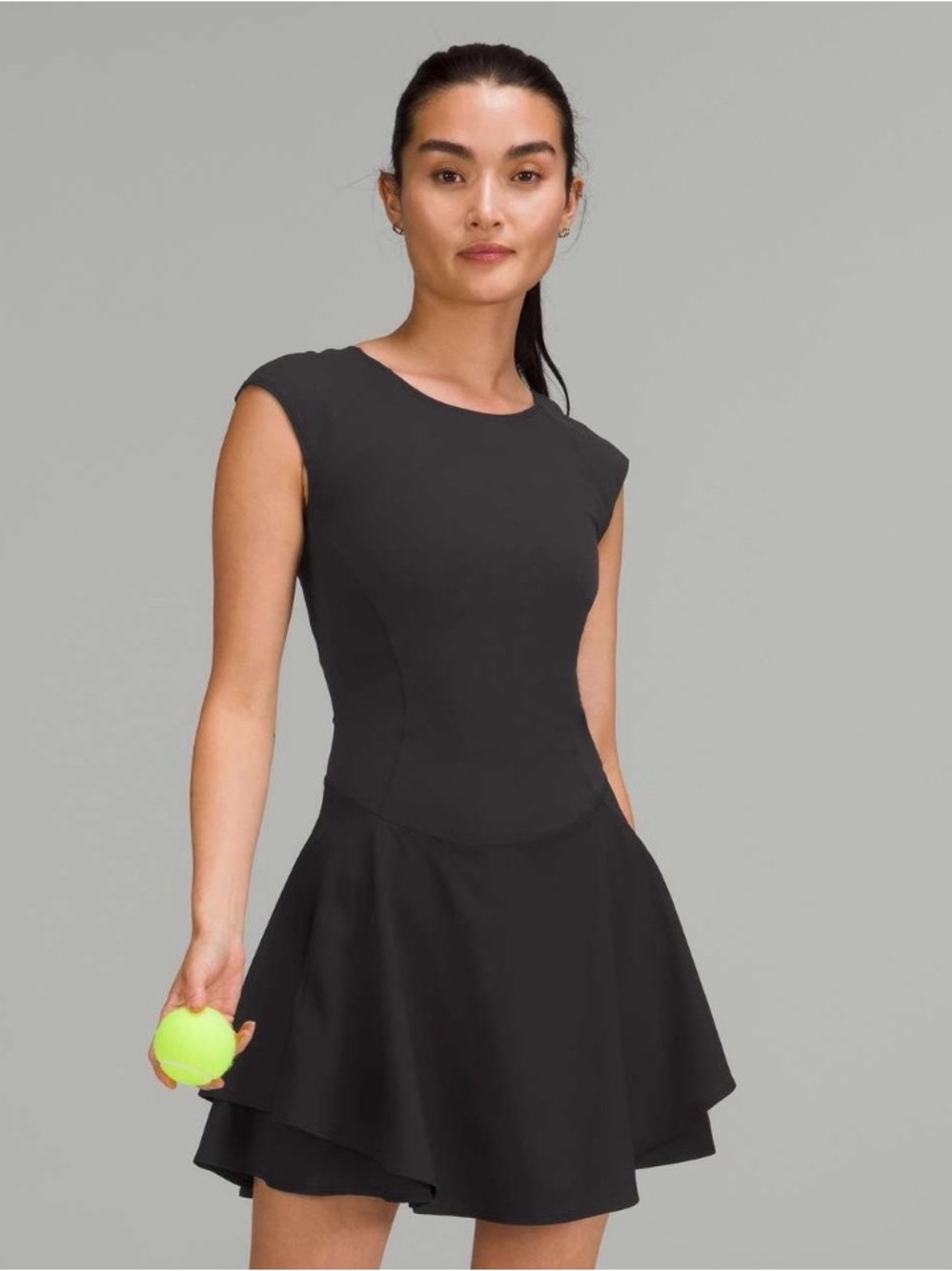 Lululemon Everlux Mesh-Back Tennis Dress - Black, Athletic, Activewear, Sporty